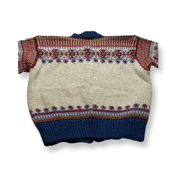 Vintage 80's Brodrene Hallen Oslo Norway Blue Wool Sweater Women's S - Picture 7 of 16